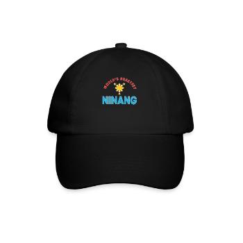 Ninang – Philippinische Patentante - Baseballkappe - Schwarz/Schwarz - Vorne