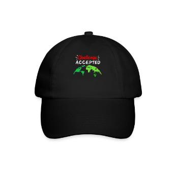 Welt Weltkarte Weltreise - Baseballkappe - Schwarz/Schwarz - Vorne