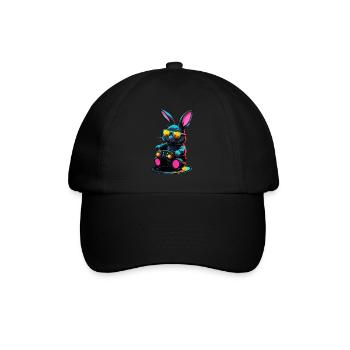 Easter Bunny Gamer Iconic Easter Gaming - Baseball Cap - black/black - Front