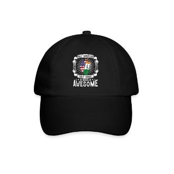 India USA Flag - Half American Half Indian - Baseball Cap - black/black - Front
