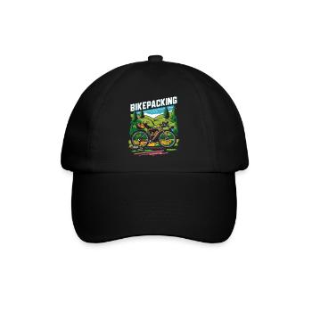Bikepacking Adventure Scene - Baseball Cap - black/black - Front