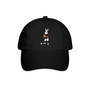 Baseballspieler Osterhase und Ostern Baseball im - Baseballkappe - Schwarz/Schwarz - Vorne