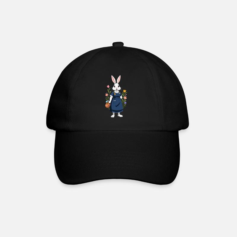 Infirmière lapin Lapin de Pâques Infirmière - Casquette classique - noir/noir