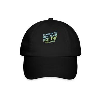 No Littering Anti Littering Earth Day - Baseball Cap - black/black - Front