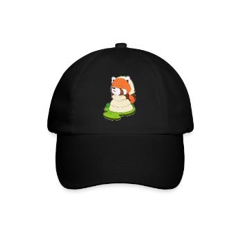 Mariage au voile de mariée Red Panda - Casquette classique - noir/noir - Devant