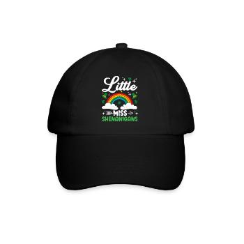 Little Miss Shenanigans Lustiger St. Patricks Day für - Baseballkappe - Schwarz/Schwarz - Vorne
