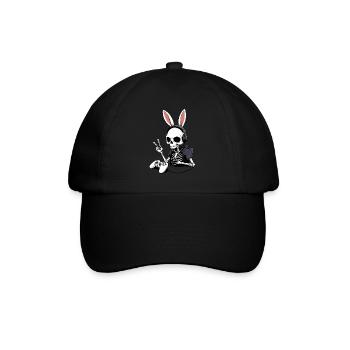 Osterhase Gamer Ikonisches Ostern Gaming - Baseballkappe - Schwarz/Schwarz - Vorne