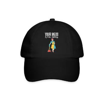 Lustiges Housekeeping Haushälterin - Baseballkappe - Schwarz/Schwarz - Vorne