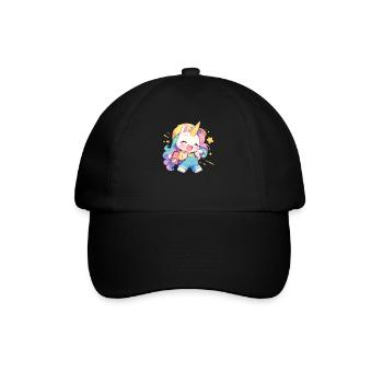Licorne Kawaii Japonais - Casquette classique - noir/noir - Devant