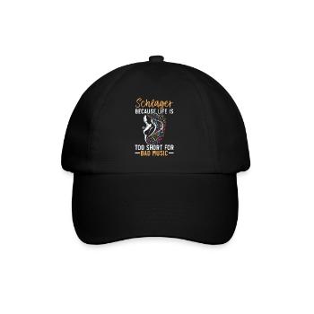 Deutscher Schlagersänger Deutschland Musikliebhaber - Baseballkappe - Schwarz/Schwarz - Vorne