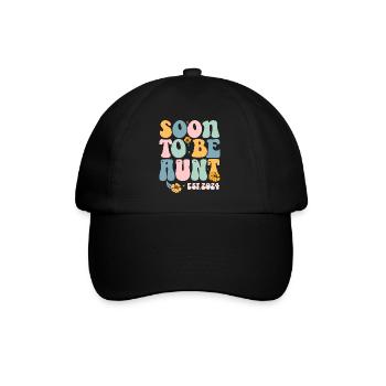 Soon To Be Aunt Est 2024 - New Aunt Pregnancy - Baseball Cap - black/black - Front