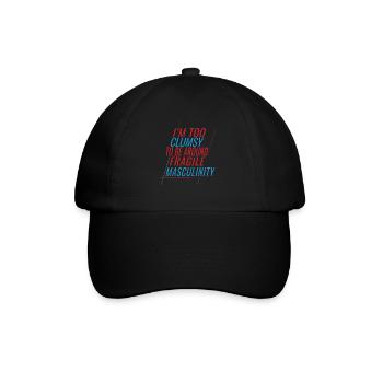 Clumsy Um Fragile Männlichkeit - Baseballkappe - Schwarz/Schwarz - Vorne