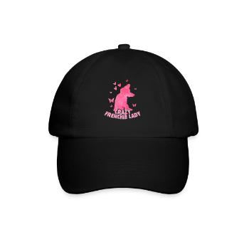 Crazy Frenchie Lady French Bulldog Owner - Baseballkappe - Schwarz/Schwarz - Vorne