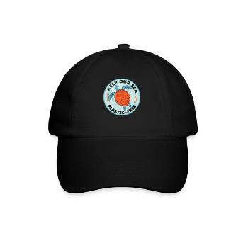 Keep Our Sea Plastic-Free Turtle - Baseball Cap - black/black - Front