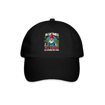 Gartenzwerge Gnome Lover Funny Gnome Gardening - Baseballkappe - Schwarz/Schwarz - Vorne