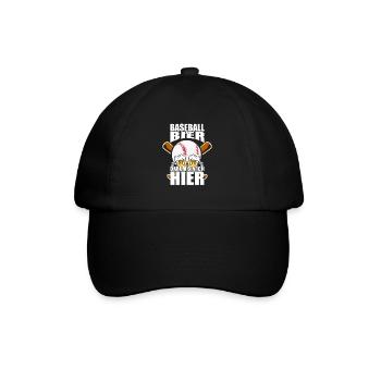 Drôle de dicton : la bière de baseball, c’est pourquoi je suis ici - Casquette classique - noir/noir - Devant