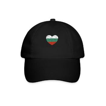 Bulgaria Heart - Baseball Cap - black/black - Front