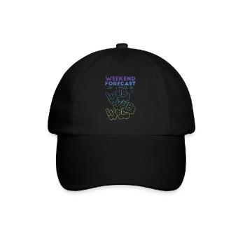 Wochenendprognose 100% Chance auf Wub Wub - Baseballkappe - Schwarz/Schwarz - Vorne
