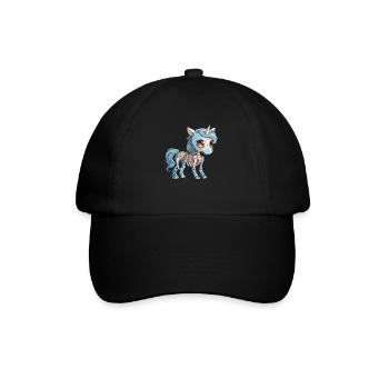 Unicorn Skeleton Halloween Kawaii - Baseball Cap - black/black - Front
