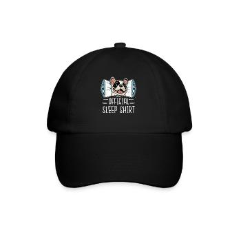 Chemise de couchage officielle propriétaire de chien bouledogue français - Casquette classique - noir/noir - Devant