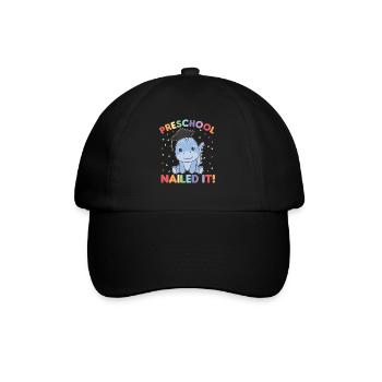 Kids Preschool nailed it Dino Graduation - Baseballkappe - Schwarz/Schwarz - Vorne