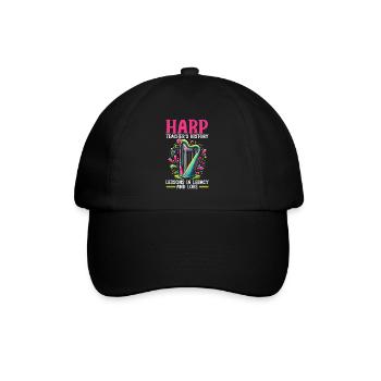 Harp Teacher Harpist Music Instrument Harp Player - Baseball Cap - black/black - Front