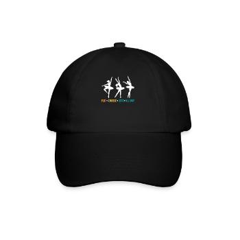 Süßes Ballerina Ballettänzerin Geschenk - Baseballkappe - Schwarz/Schwarz - Vorne