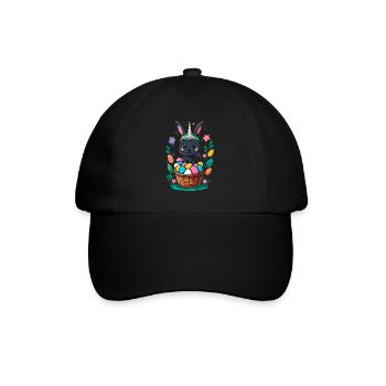 Funny Unicorn Easter Bunny Cute Easter Unicorn - Baseball Cap - black/black - Front