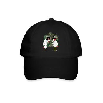 Grands-parents Grand-mère Grand-père Poulet Forêt Randonnée Nature - Casquette classique - noir/noir - Devant
