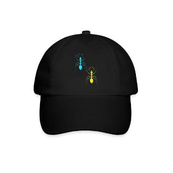 Ameise Retro Vintage 80er Insekten Ameisen 90er - Baseballkappe - Schwarz/Schwarz - Vorne