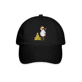 Craftsman Chicken Sandcastle Construction Site Building Builder - Baseball Cap - black/black - Front