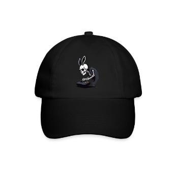 Osterhase Gamer Ikonisches Ostern Gaming - Baseballkappe - Schwarz/Schwarz - Vorne