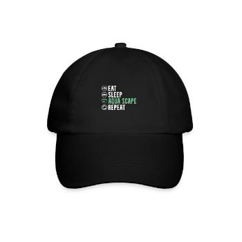 Eat Sleep Aqua Scape Repeat - Aquascaping Aquarium - Baseball Cap - black/black - Front