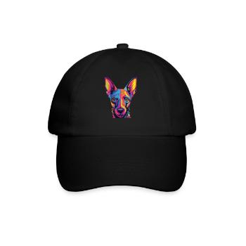 Watercolor Colorful Xoloitzcuintli - Baseball Cap - black/black - Front
