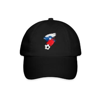 Slovenia Football Flag - Baseball Cap - black/black - Front