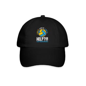 Lustiges Volleyball Geschenk - Baseballkappe - Schwarz/Schwarz - Vorne