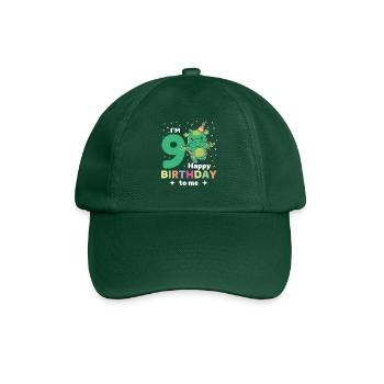 Dragon for 9th birthday children nine years old - Baseball Cap - bottle green - Front