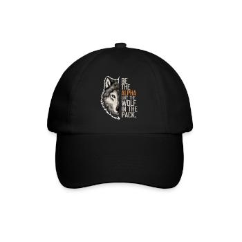Wolf Wölfe Lustiger Sprüche Wolfsrudel Tiere - Baseballkappe - Schwarz/Schwarz - Vorne