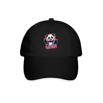 KATHRIN - Beautiful Girl Name with Cool Panda - Baseball Cap - black/black - Front