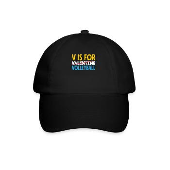 Lustiges Volleyball Geschenk - Baseballkappe - Schwarz/Schwarz - Vorne