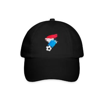 Luxembourg Football Flag - Baseball Cap - black/black - Front