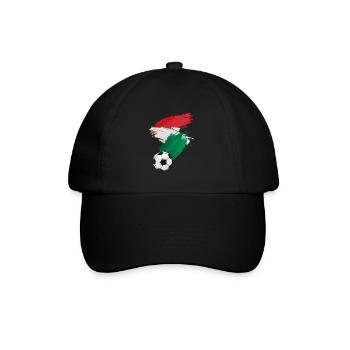 Hungary Football Flag - Baseball Cap - black/black - Front
