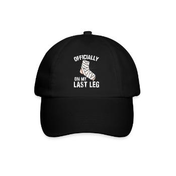 Offiziell bei meiner letzten Beinoperation Genesung gebrochen - Baseballkappe - Schwarz/Schwarz - Vorne