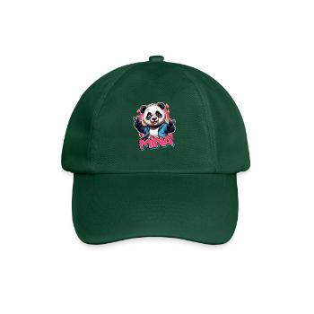 MINA - Schöner Mädchen Name mit coolem Panda - Baseballkappe - Flaschengrün - Vorne