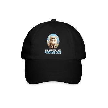 Persian Cat Perserkatze - Baseballkappe - Schwarz/Schwarz - Vorne