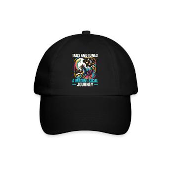 Musique Chat Instrument De Musique Kitty Pet Musicien - Casquette classique - noir/noir - Devant