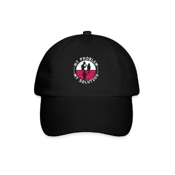 Pigeon voyageur Mon problème Mon pictogramme Maman Papa - Casquette classique - noir/noir - Devant