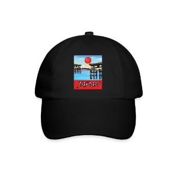Vintage Japan Traveling Poster Lovely - Baseball Cap - black/black - Front