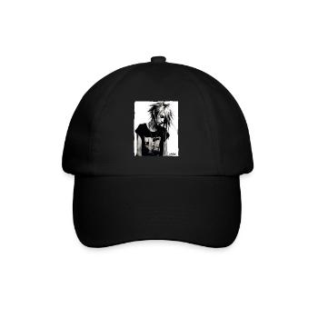 Punk Mädchen - Baseballkappe - Schwarz/Schwarz - Vorne