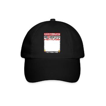 18th Birthday Girl & Boy Guestbook - Baseball Cap - black/black - Front